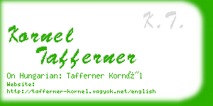 kornel tafferner business card